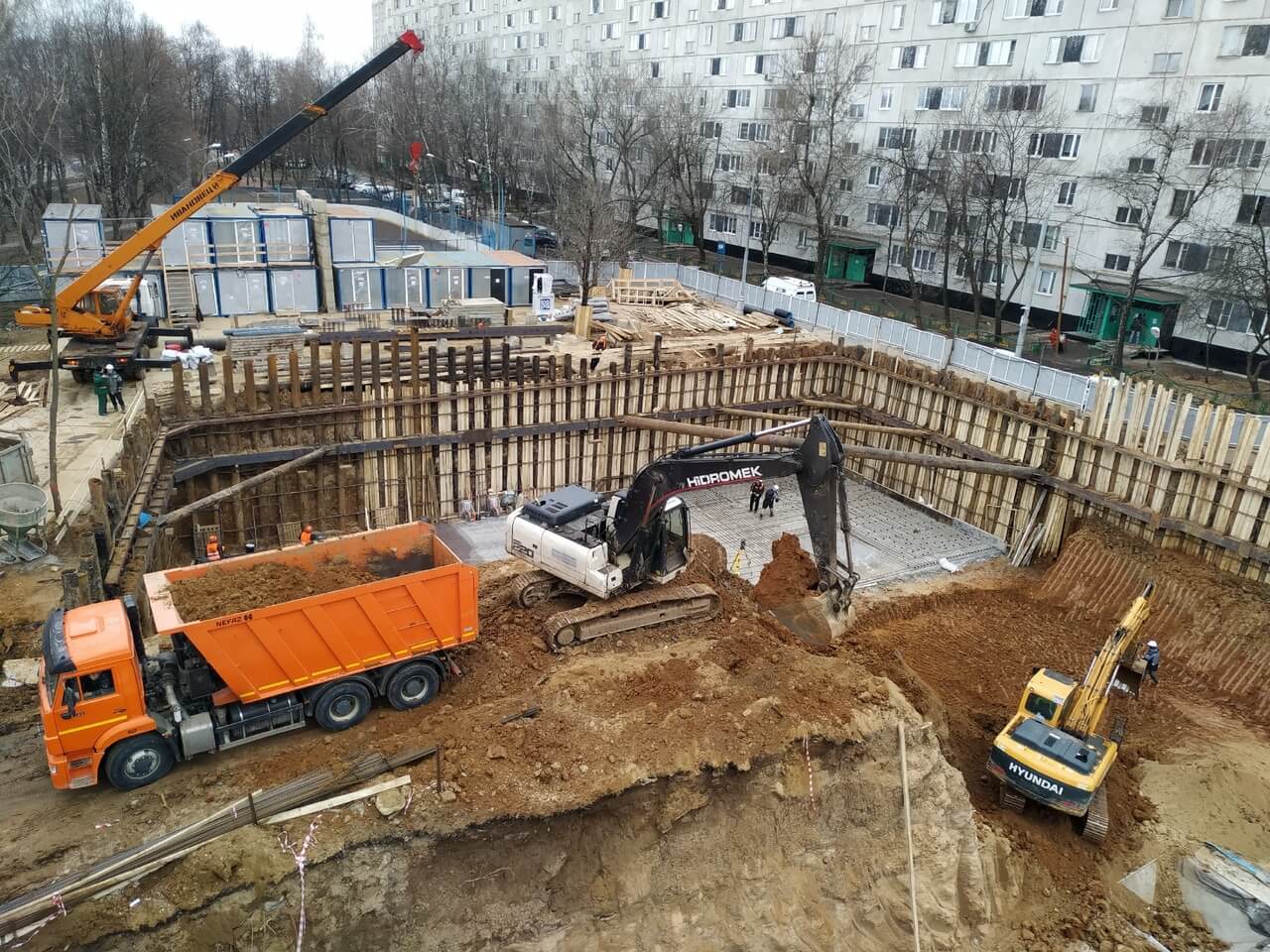 Устройство котлована